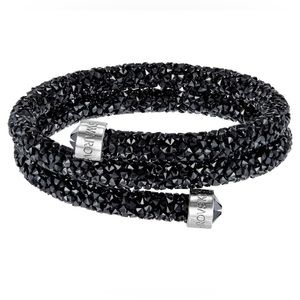 Swarovski Black Crystal Double Bangle